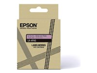 Epson LabelWorks LK-4PAS - Mjukrosa/grå - Rulle (1,2 cm) 1 kassett(er) tejp - för LabelWorks LW-C410, LW-C610 C53S672103