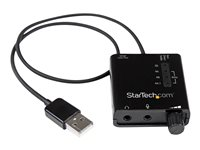 StarTech.com USB Sound Card w/ SPDIF Digital Audio & Stereo Mic - External Sound Card for Laptop or PC - SPDIF Output (ICUSBAUDIO2D) - Ljudkort - 24-bitars - 96 kHz - stereo - USB 2.0 - för P/N: MU15MMS, MU6MMS ICUSBAUDIO2D