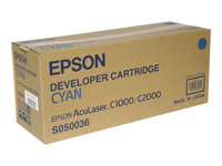 Epson S050036 - Cyan - original - framkallningskassett - för AcuLaser C1000, C1000N, C2000, C2000DPT, C2000DT, C2000PS, C2000PSDT C13S050036
