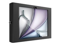 Compulocks iPad Air M2 & M3 11", Apex Secured Enclosure Wall Mount - Black - Hölje - för surfplatta - glasfäste, utrymme - låsbar - höggradig aluminium - svart - skärmstorlek: 11" - monteringsgränssnitt: 100 x 100 mm - väggmonterbar 11APXB
