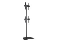 Multibrackets M Pro MBFSC2U 270 - Ställ (stång, golvställ) - mikrojustering - för 2 LCD-bildskärmar - plast, aluminium, stål - svart - skärmstorlek: 40"-65" 7350105215612