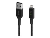 Belkin BoostCharge Smart - Lightning-kabel - USB hane till Lightning hane - 1.2 m - svart CAA007BT04BK
