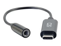 C2G USB C to 3.5mm Audio Adapter - USB C to AUX Cable - USB C to Headphone Jack - USB-C till uttagsadapter för hörlurar - USB-C hane till mini-phone stereo 3.5 mm hona - 15.2 cm 54426
