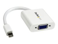 StarTech.com Mini DisplayPort till VGA-adapter - Aktiv Mini DP till VGA-konverterare - 1080p video - mDP eller Thunderbolt 1/2 Mac/PC till VGA-skärm/projektor - mDP 1.2 till VGA-dongel - Vit - Videokonverterare - VGA - DisplayPort - vit MDP2VGAW