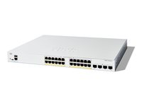 Cisco Catalyst 1300-24FP-4G - Switch - L3 - Administrerad - 24 x 10/100/1000 (PoE+) + 4 x Gigabit SFP - rackmonterbar - PoE+ (370 W) C1300-24FP-4G